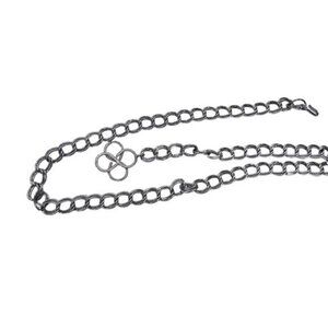 Silver Chain Waist Belt Celtic Irish Tassel Up to 39" Business Casual BOHO CUTE!